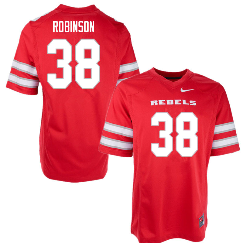 Men #38 Simon Robinson UNLV Rebels College Football Jerseys Sale-Red - Click Image to Close